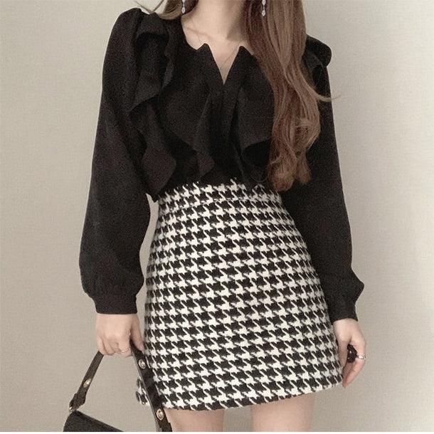 シアーフリルシフォンブラウス 5050-画像17-韓国ファッション通販POPREA［ポップリア］