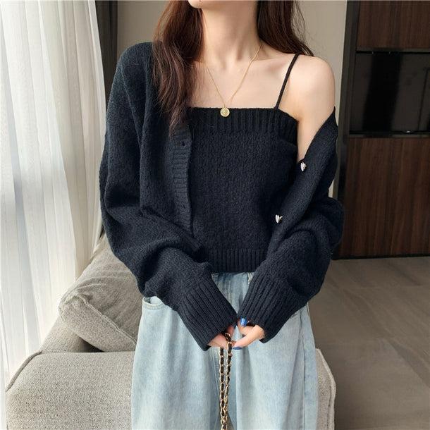 ゆるかわニットカーディガン＆キャミソール 5073-画像17-韓国ファッション通販POPREA［ポップリア］