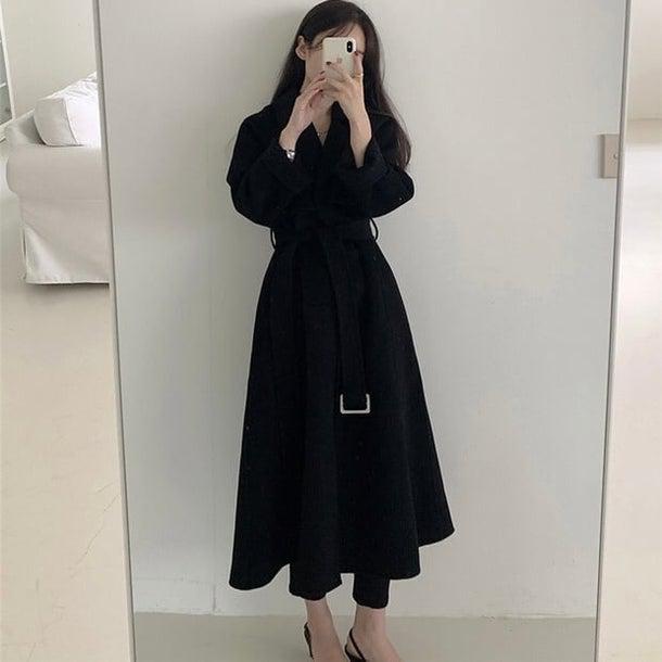 ラペルレディロングコート 4932-画像17-韓国ファッション通販POPREA［ポップリア］