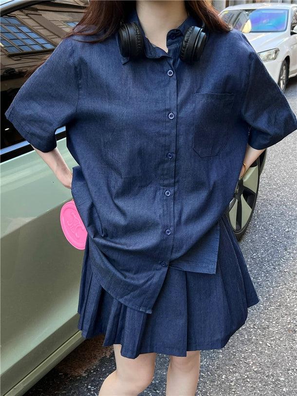 カジュアルデニムセットアップ 5380-画像17-韓国ファッション通販POPREA［ポップリア］