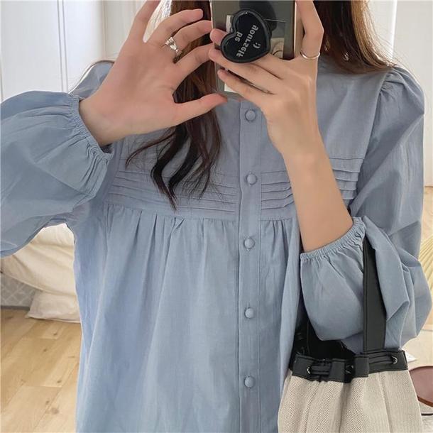 ベーシックピンタックシャツ 4744-画像17-韓国ファッション通販POPREA［ポップリア］