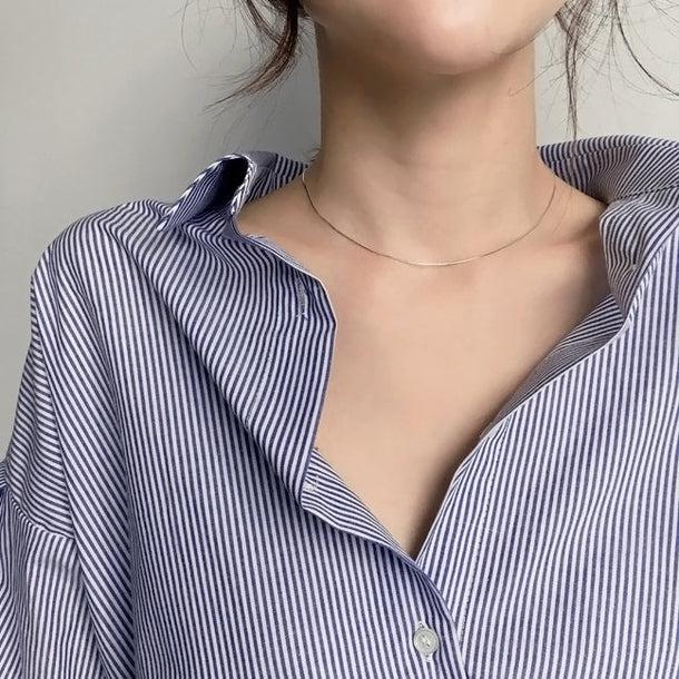 キャンディスリーブストライプシャツ＆ベスト 5045-画像17-韓国ファッション通販POPREA［ポップリア］