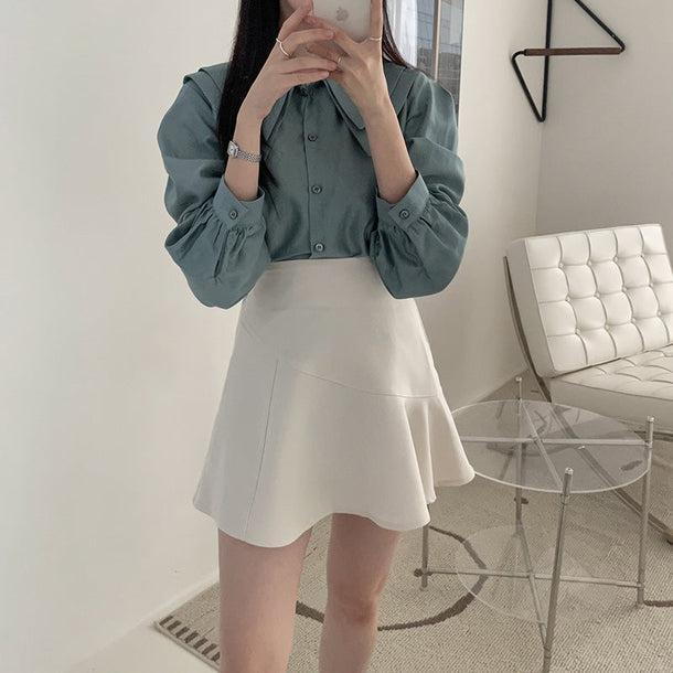 ダブルハンサムカットカラーブラウス 5113-画像18-韓国ファッション通販POPREA［ポップリア］