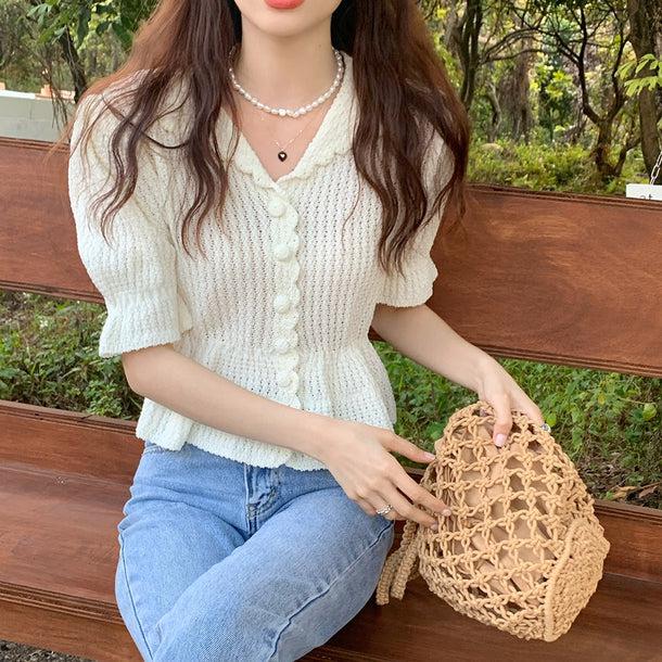 ロマンティックフリルサマーニット 5163-画像18-韓国ファッション通販POPREA［ポップリア］