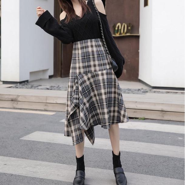マーメイドフレアチェックスカート 5062-画像18-韓国ファッション通販POPREA［ポップリア］