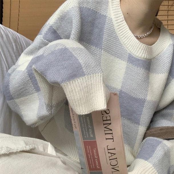 ボックスチェッククロップドニット 5042-画像18-韓国ファッション通販POPREA［ポップリア］