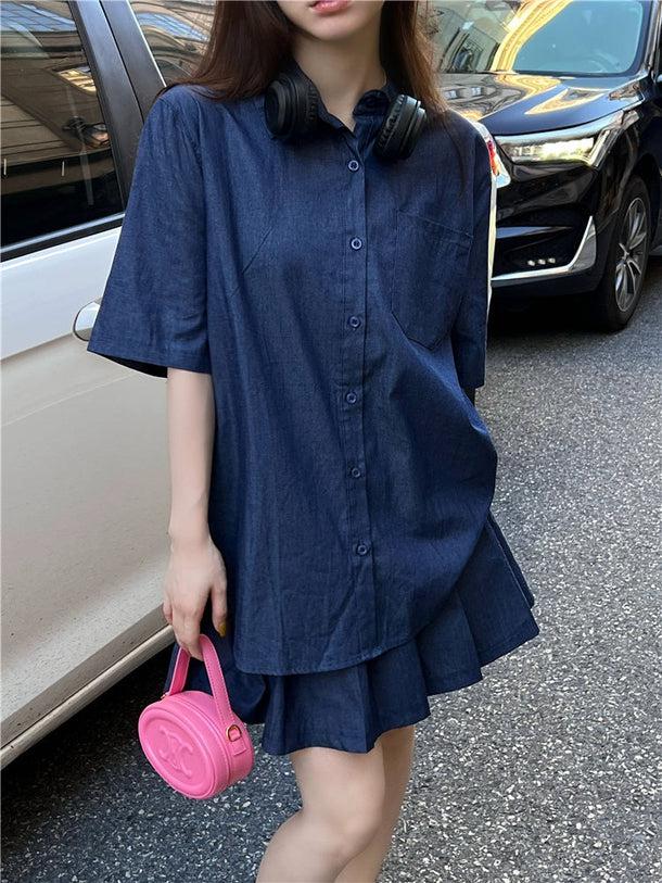 カジュアルデニムセットアップ 5380-画像18-韓国ファッション通販POPREA［ポップリア］