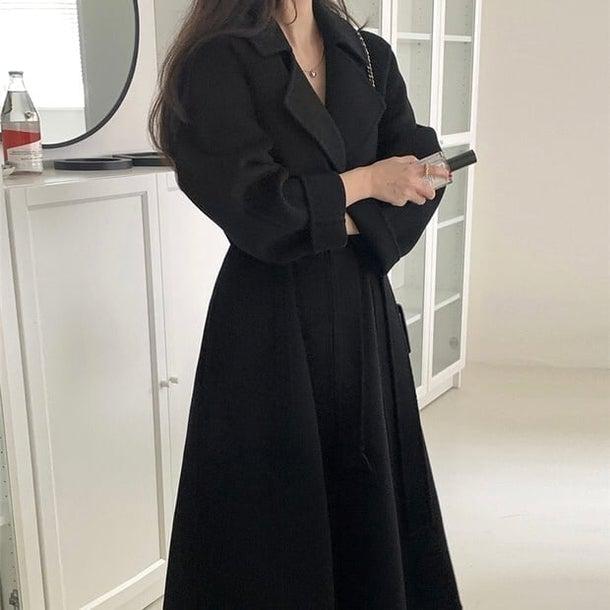 ラペルレディロングコート 4932-画像18-韓国ファッション通販POPREA［ポップリア］