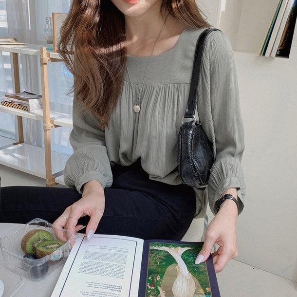 ルーズドレープシフォンブラウス 5172-画像18-韓国ファッション通販POPREA［ポップリア］