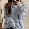 ワッフルベーシックプルオーバー 4958-blue_お取り寄せ49584-画像18-韓国ファッション通販POPREA［ポップリア］