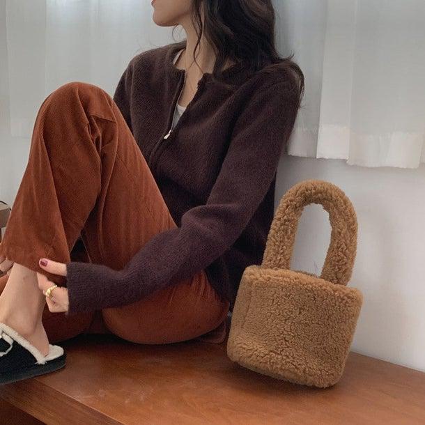 ラウンドネックジッパーカーディガン 4968-画像19-韓国ファッション通販POPREA［ポップリア］