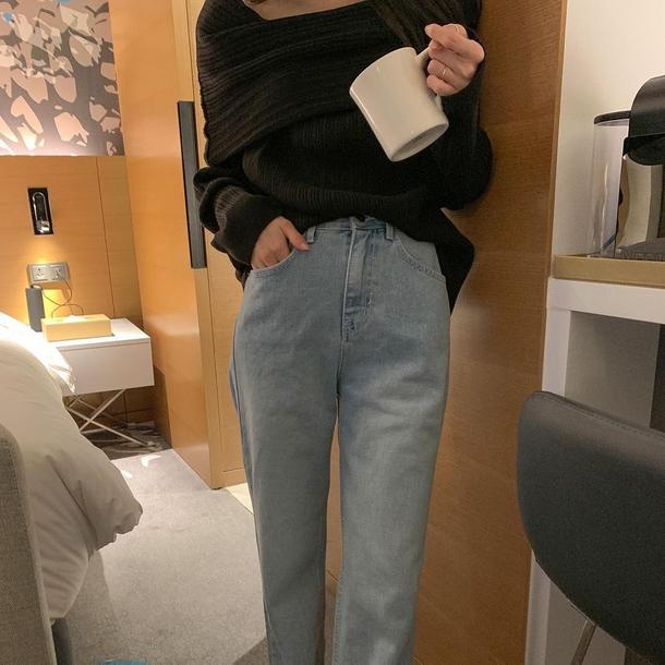 ベーシックオフショルダーリブニット 4788-画像19-韓国ファッション通販POPREA［ポップリア］