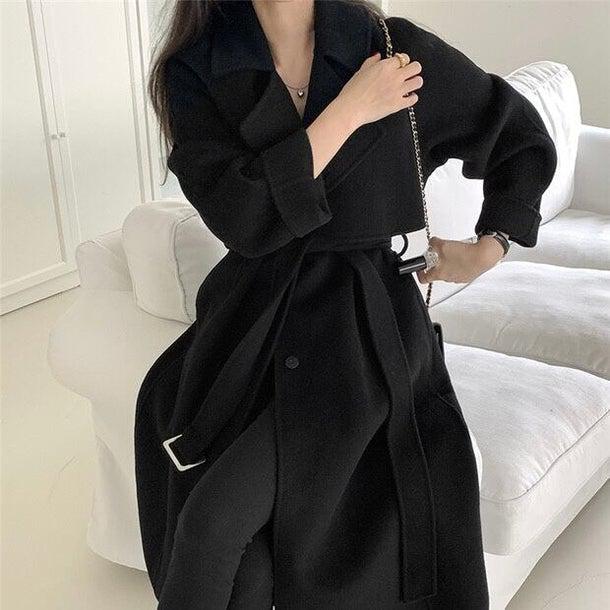 ラペルレディロングコート 4932-画像19-韓国ファッション通販POPREA［ポップリア］