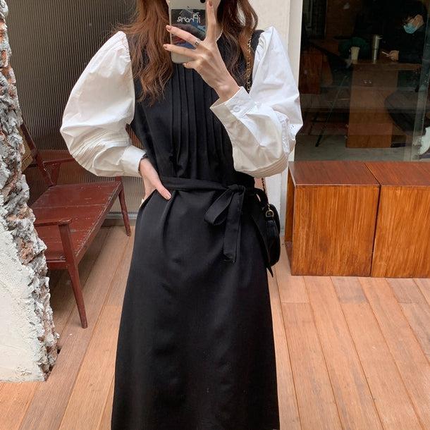 エレガントラウンドネックワンピース 5052-画像19-韓国ファッション通販POPREA［ポップリア］