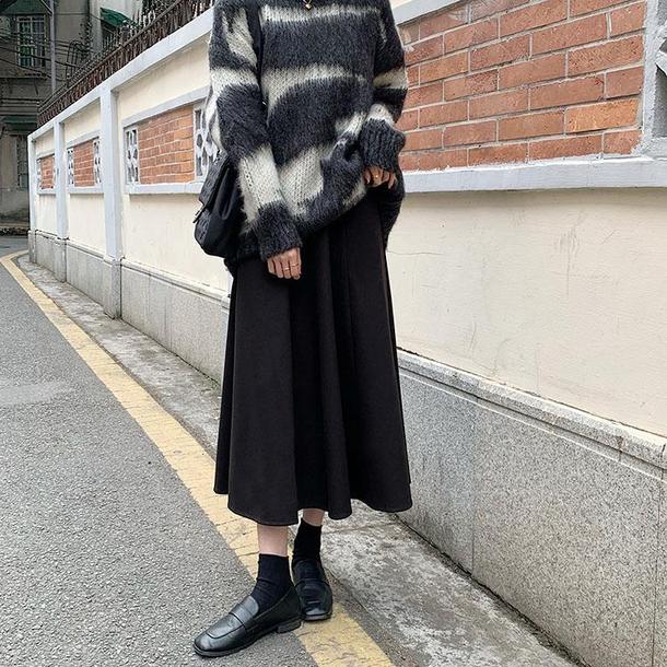 ハイウエストフレアスカート 4888-画像19-韓国ファッション通販POPREA［ポップリア］