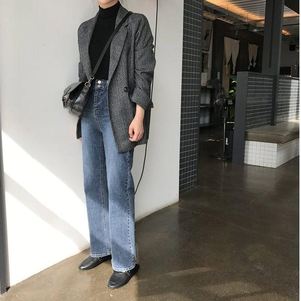 グレンチェックテーラードジャケット 4971-画像19-韓国ファッション通販POPREA［ポップリア］