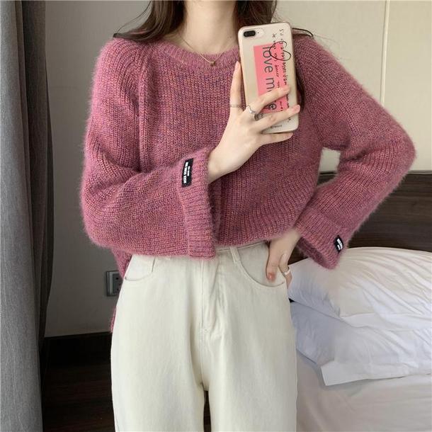 ポイントタグ袖セーターニット 4731-画像19-韓国ファッション通販POPREA［ポップリア］