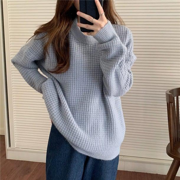 ワッフルベーシックプルオーバー 4958-画像19-韓国ファッション通販POPREA［ポップリア］