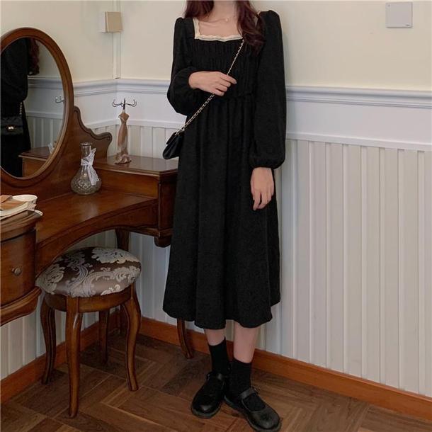 スクエアネックフランスワンピース 4876-画像19-韓国ファッション通販POPREA［ポップリア］