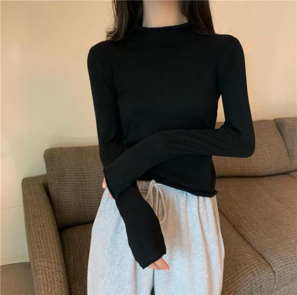 ベーシックハイネックカラートップス 4872-画像19-韓国ファッション通販POPREA［ポップリア］