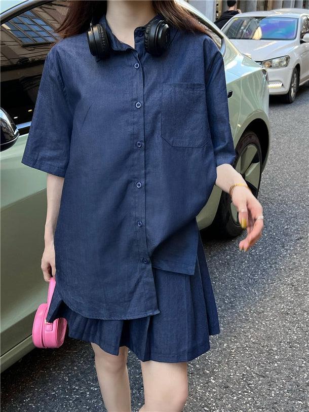 カジュアルデニムセットアップ 5380-画像19-韓国ファッション通販POPREA［ポップリア］