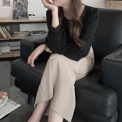 ベーシックスクエアネックトップス 4703-画像19-韓国ファッション通販POPREA［ポップリア］