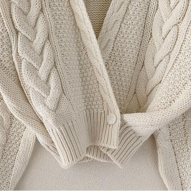 Vネックツイスト編みワンボタンニット 5061-画像19-韓国ファッション通販POPREA［ポップリア］