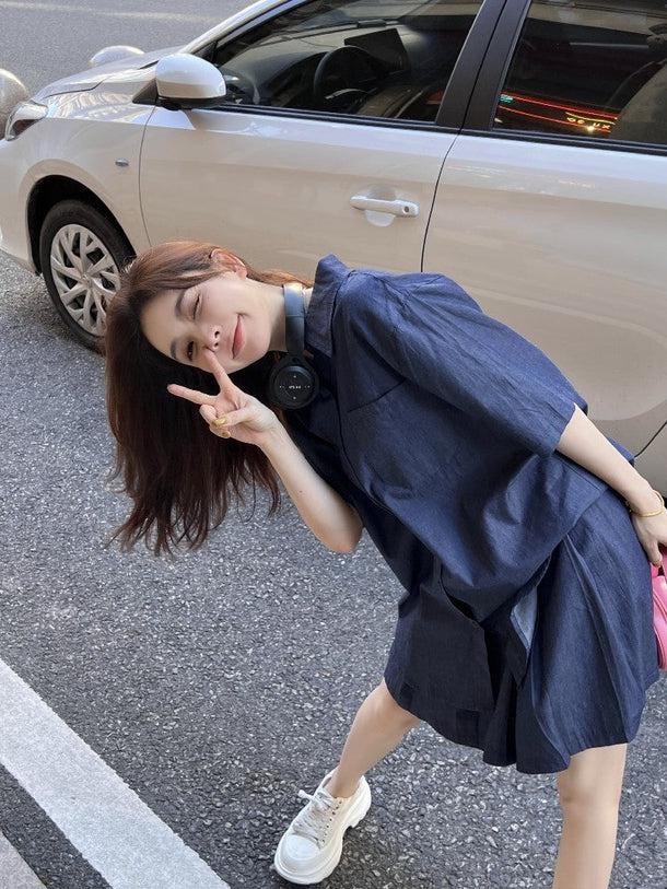 カジュアルデニムセットアップ 5380-画像20-韓国ファッション通販POPREA［ポップリア］