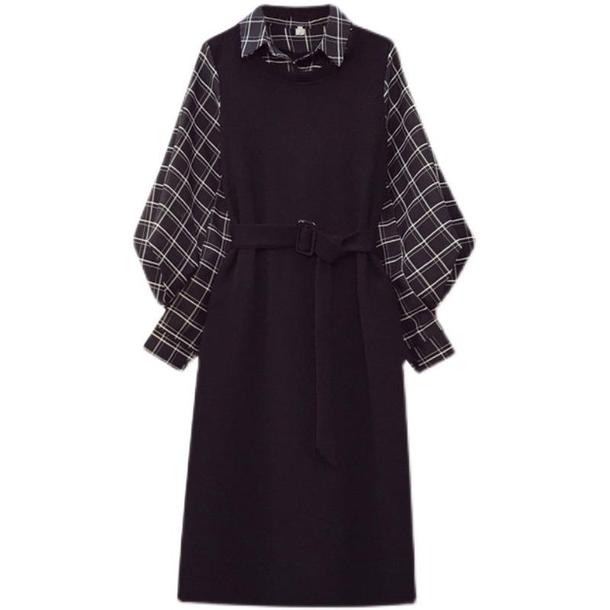 フェイクブラウス＆ブラックジャンスカドレス 4738-画像20-韓国ファッション通販POPREA［ポップリア］