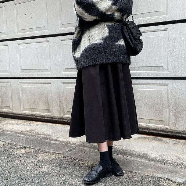 ハイウエストフレアスカート 4888-画像20-韓国ファッション通販POPREA［ポップリア］