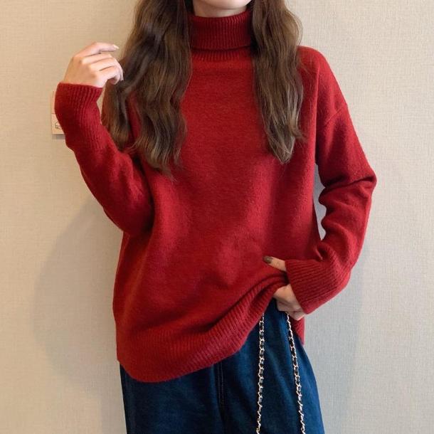 タートルネックルーズセーターニット 4873-画像20-韓国ファッション通販POPREA［ポップリア］