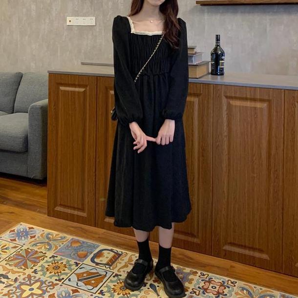 スクエアネックフランスワンピース 4876-画像20-韓国ファッション通販POPREA［ポップリア］