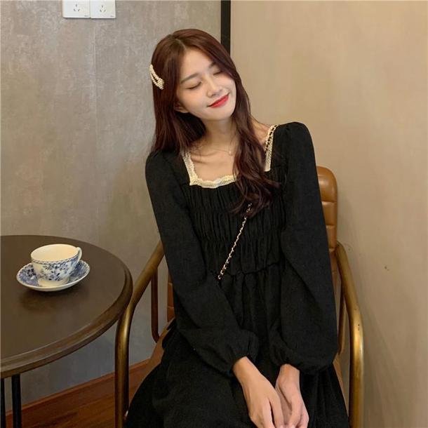 スクエアネックフランスワンピース 4876-画像21-韓国ファッション通販POPREA［ポップリア］