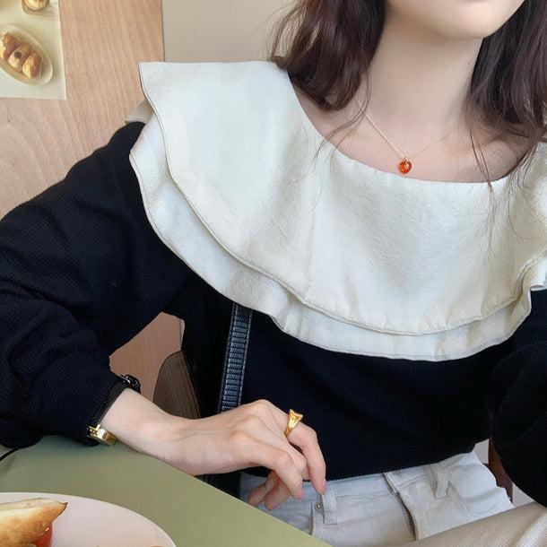 ダブルフリルカラートップス 5094-画像21-韓国ファッション通販POPREA［ポップリア］