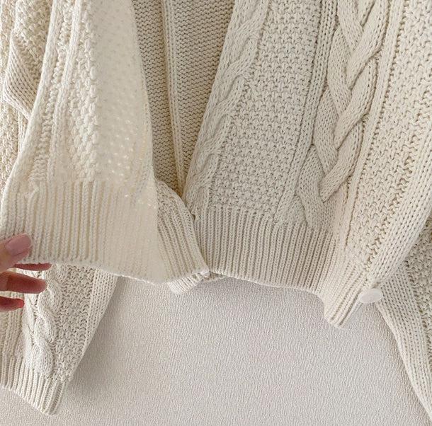 Vネックツイスト編みワンボタンニット 5061-画像21-韓国ファッション通販POPREA［ポップリア］