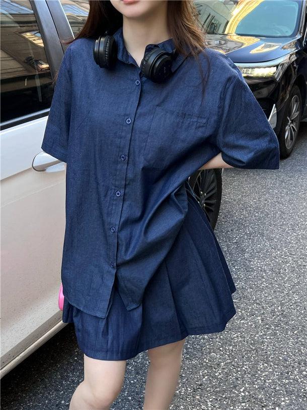 カジュアルデニムセットアップ 5380-画像21-韓国ファッション通販POPREA［ポップリア］