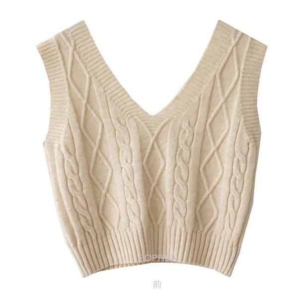 デザインケーブルニットベスト 5119-画像21-韓国ファッション通販POPREA［ポップリア］