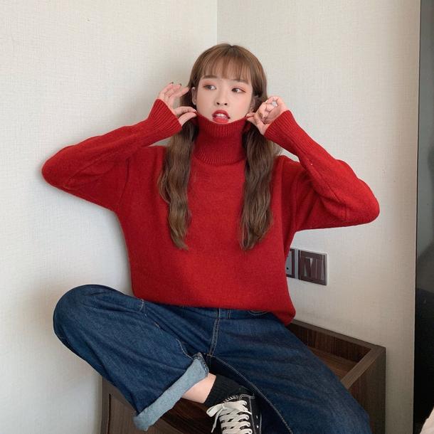 タートルネックルーズセーターニット 4873-画像21-韓国ファッション通販POPREA［ポップリア］