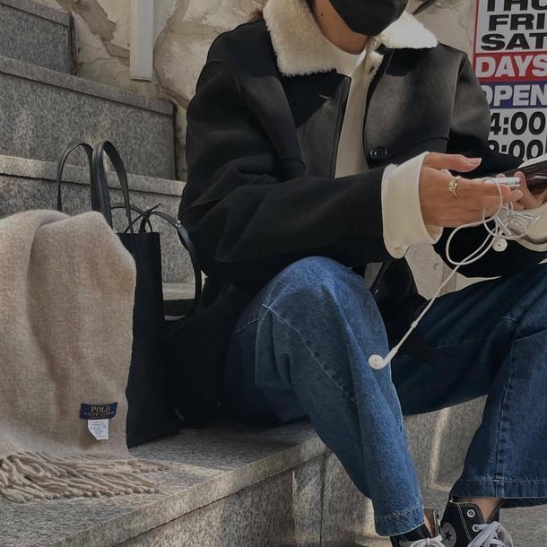 ムートンタッチブラウンジャケット 4886-画像22-韓国ファッション通販POPREA［ポップリア］