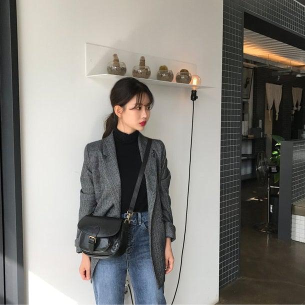 グレンチェックテーラードジャケット 4971-画像22-韓国ファッション通販POPREA［ポップリア］