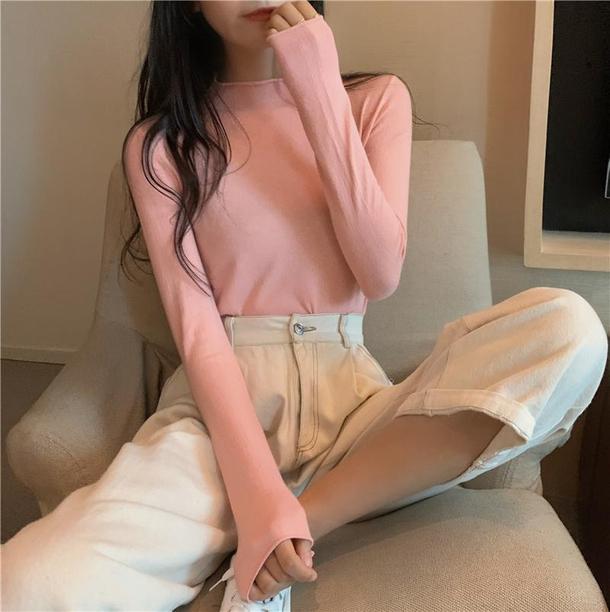 ベーシックハイネックカラートップス 4872-画像22-韓国ファッション通販POPREA［ポップリア］