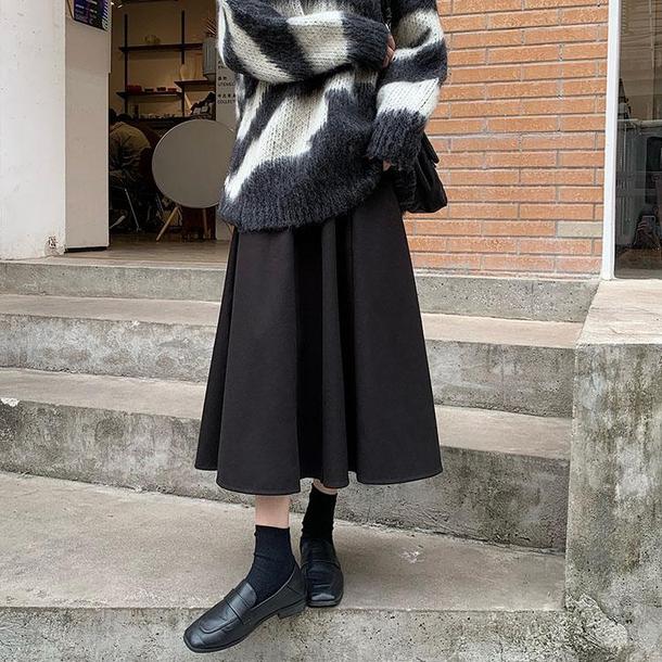 ハイウエストフレアスカート 4888-画像22-韓国ファッション通販POPREA［ポップリア］