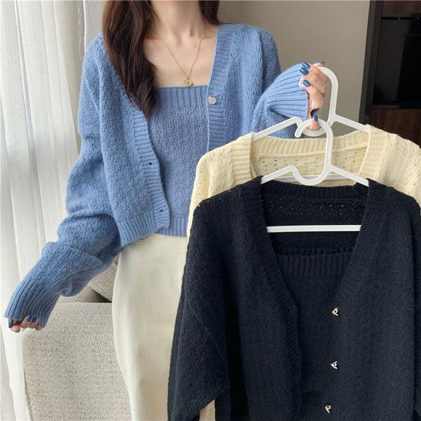 ゆるかわニットカーディガン＆キャミソール 5073-画像23-韓国ファッション通販POPREA［ポップリア］