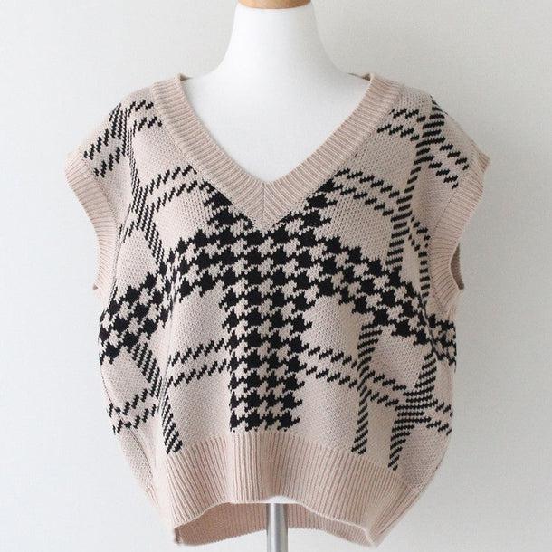 チェックニットベスト 5043-画像23-韓国ファッション通販POPREA［ポップリア］