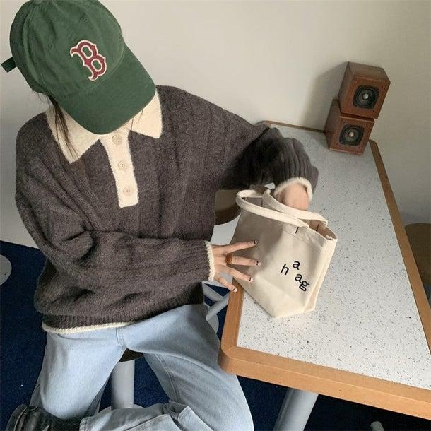 ルーズポロニット 4976-画像23-韓国ファッション通販POPREA［ポップリア］