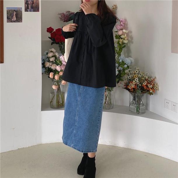 ベーシックピンタックシャツ 4744-画像23-韓国ファッション通販POPREA［ポップリア］