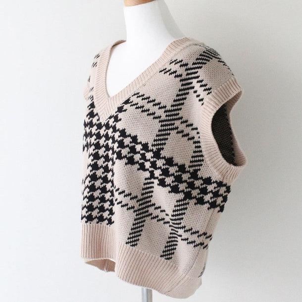 チェックニットベスト 5043-画像24-韓国ファッション通販POPREA［ポップリア］