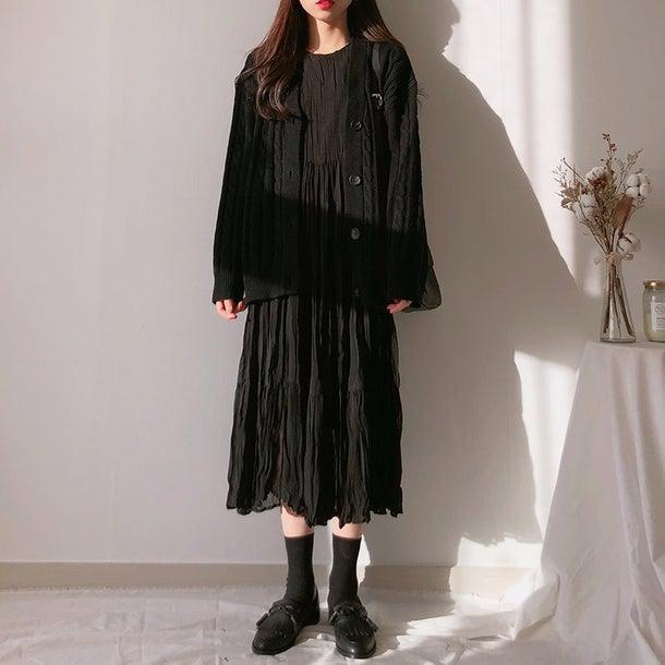 プリーツティアードシフォンワンピ 4995-画像24-韓国ファッション通販POPREA［ポップリア］