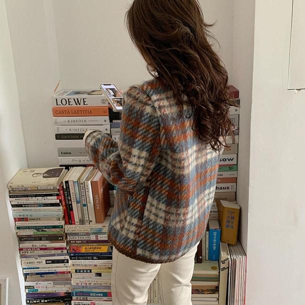 チェック柄ウールショートジャケット 4806-画像24-韓国ファッション通販POPREA［ポップリア］