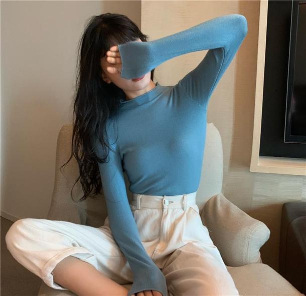 ベーシックハイネックカラートップス 4872-画像24-韓国ファッション通販POPREA［ポップリア］